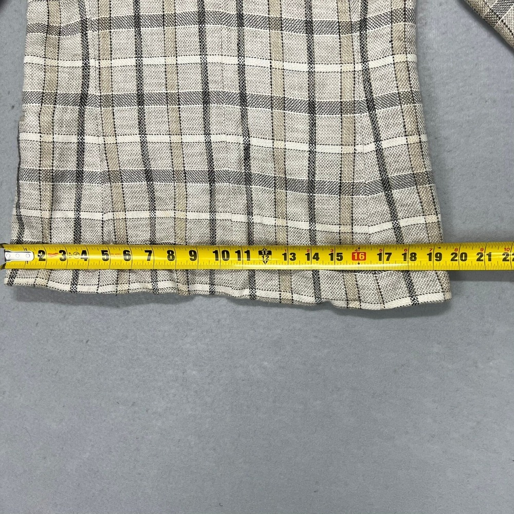 Vintage Liz Claiborne‎ Plaid Silk Blend Tweed Blazer Jacket Womens 8 One Button - Picture 10 of 13